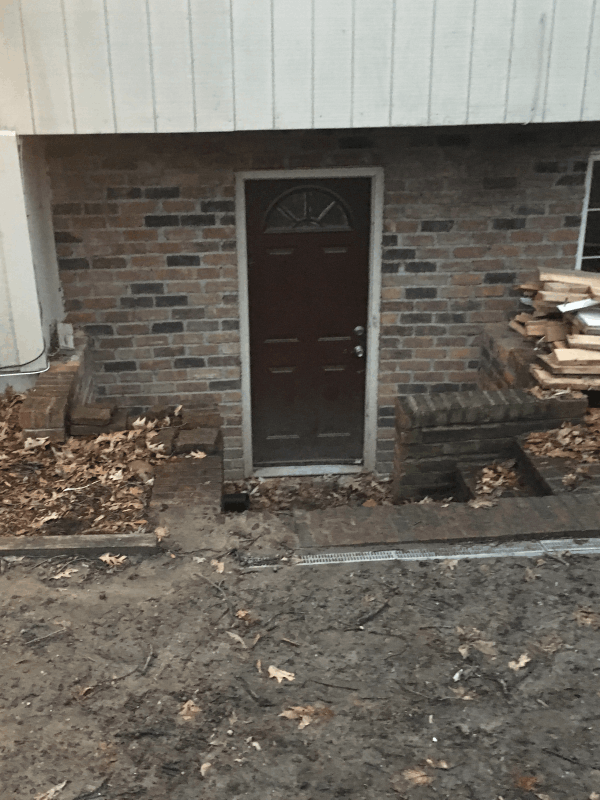 Back yard landscaping project - stone paver installation Before