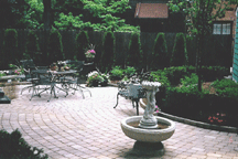 brick patio in Michigan