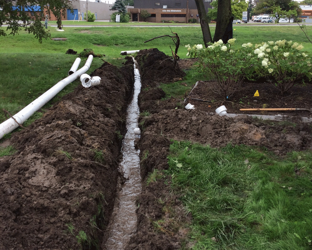 Bloomfield Hills Michigan French Drain System