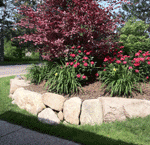 stone retaining wall - landscaping contractor