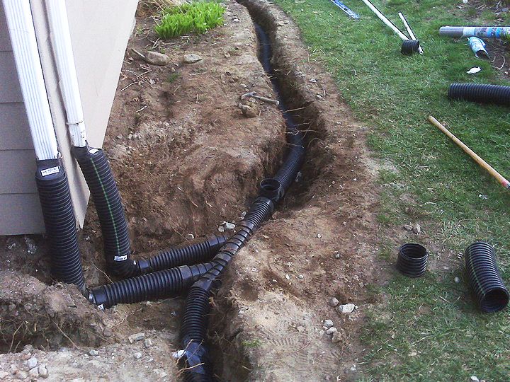 Rochester Hills Michigan Downspout Drainage