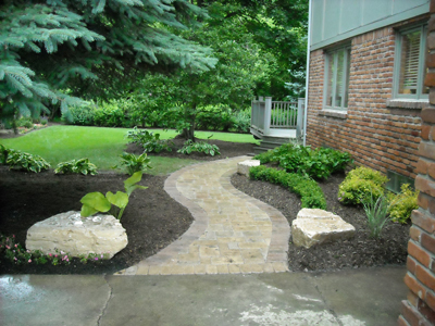 Bloomfield Township MI  hedges and walkways